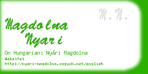 magdolna nyari business card
