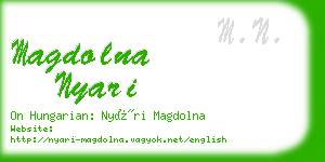 magdolna nyari business card